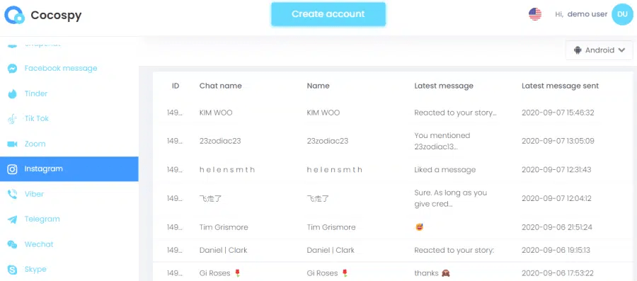 Cocospy Social Media Monitoring