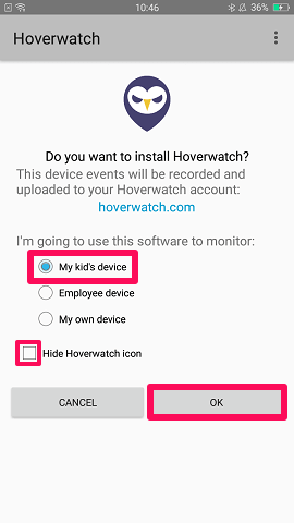 Hoverwatch install
