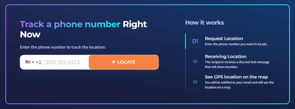 how to track the location with a phone number