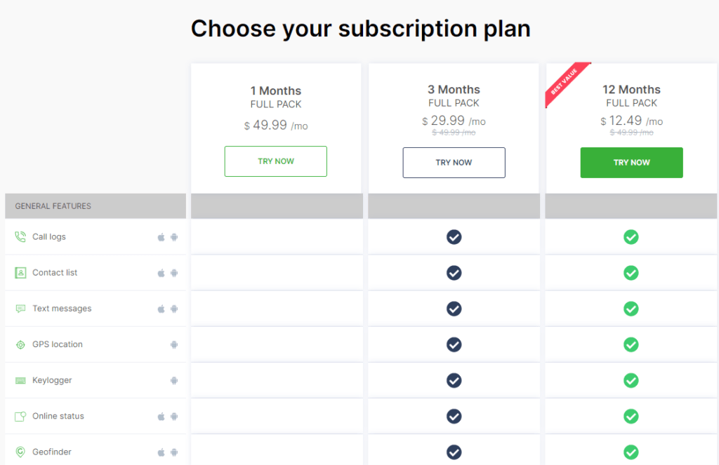 XNSPY price