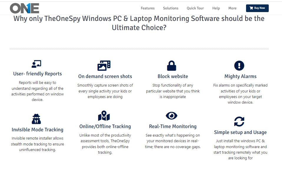 TheOneSpy Windows Features