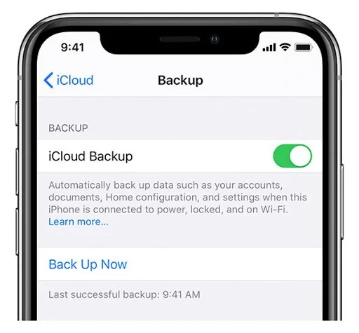 Set Up iCloud Backup