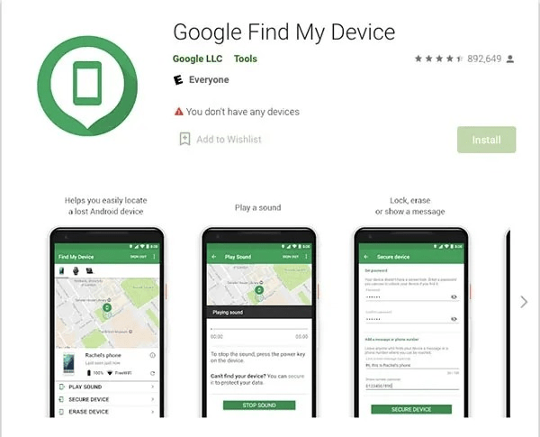 For Android: Find My Device