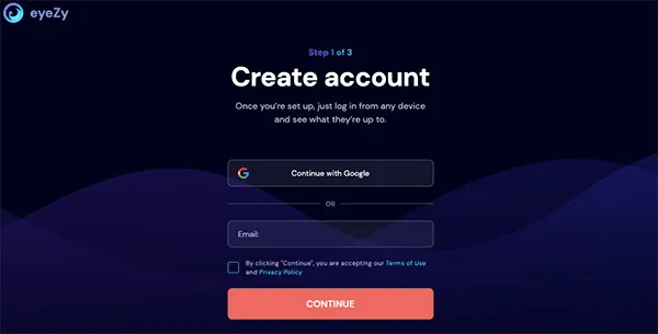 Create an eyeZy Account