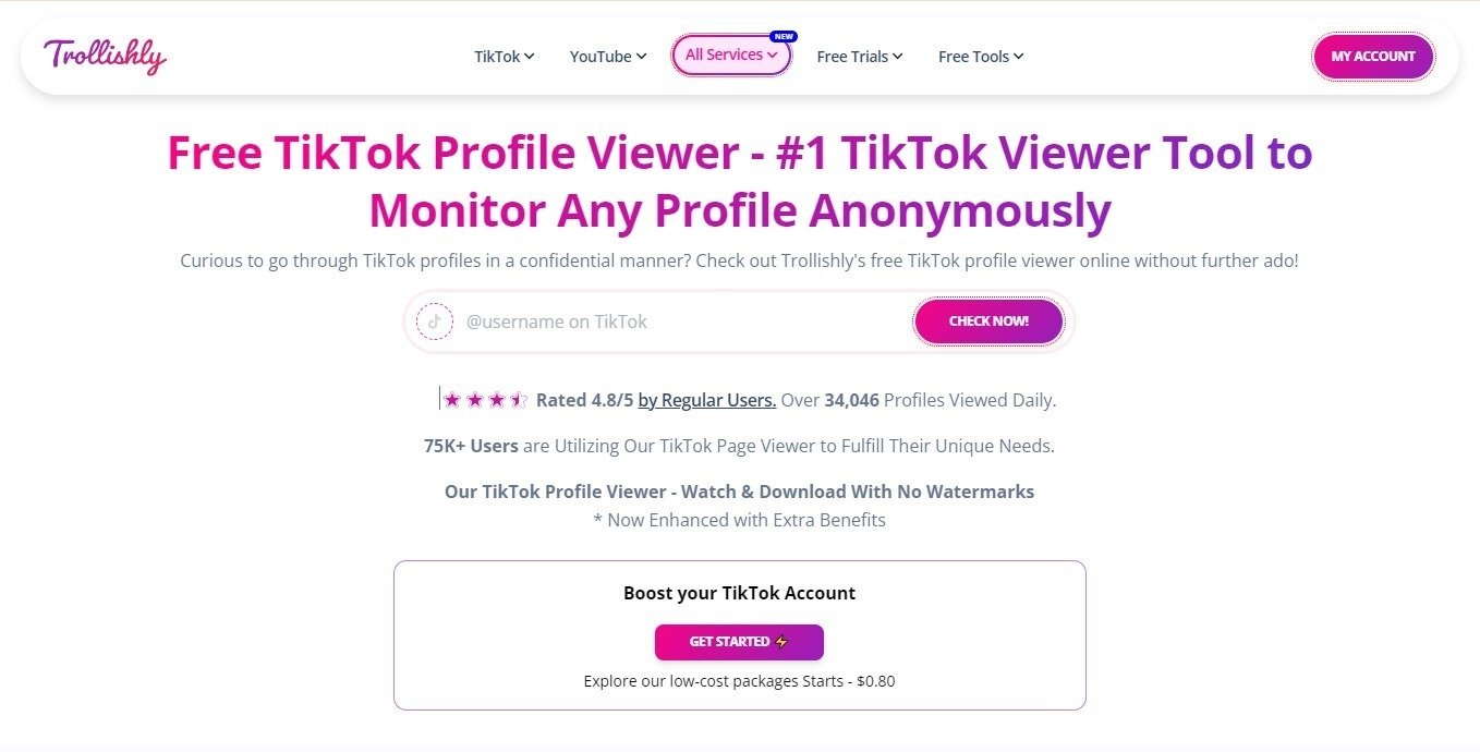 Trollishly TikTok viewer