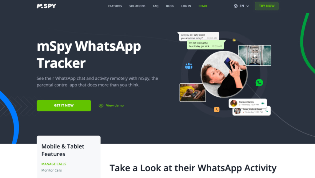 mSpy: Best WhatsApp Tracker Overall