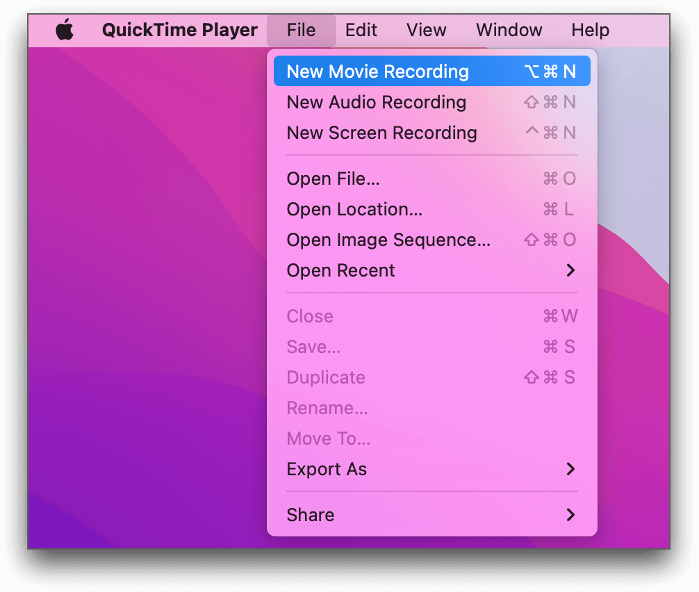 Use QuickTime Player on Mac