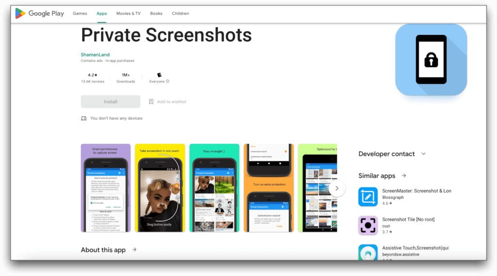 secretly screenshot on Snapchat using Private Screenshots