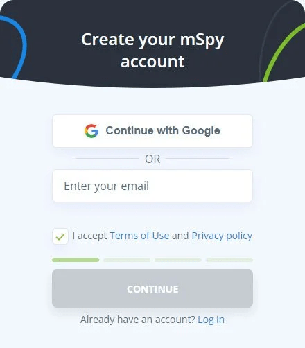 Sign up mspy