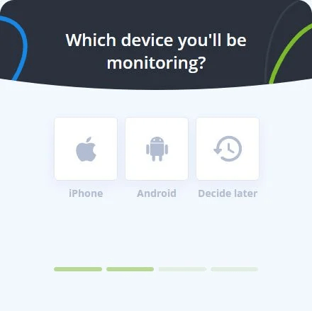 Choose the device type you want to monitor