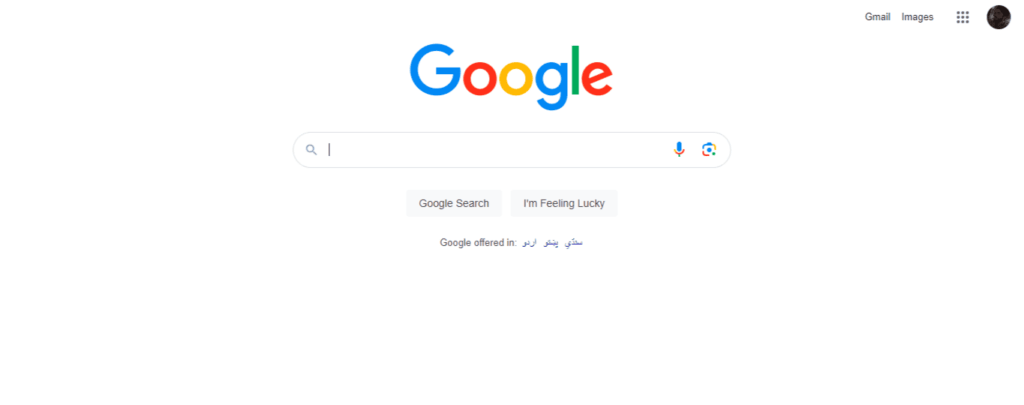 Go to the Google homepage