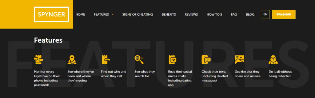 Spynger Key Features Review