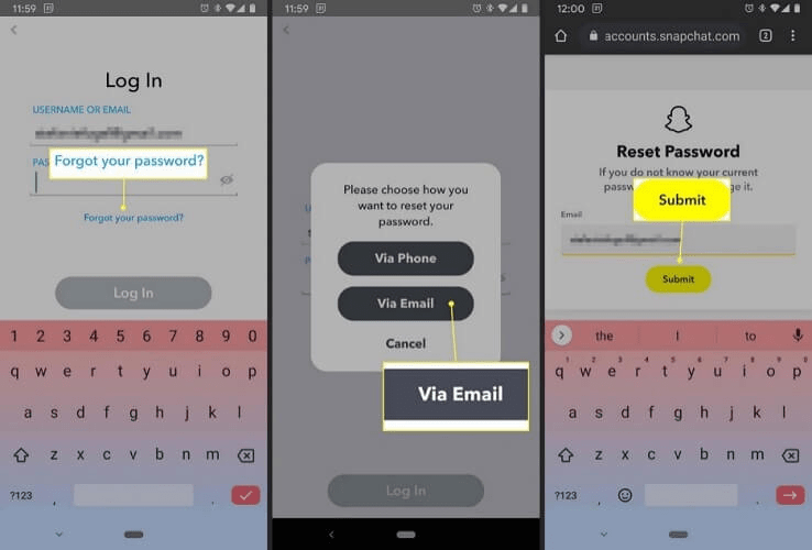 how to log into someone's snapchat without logging them out