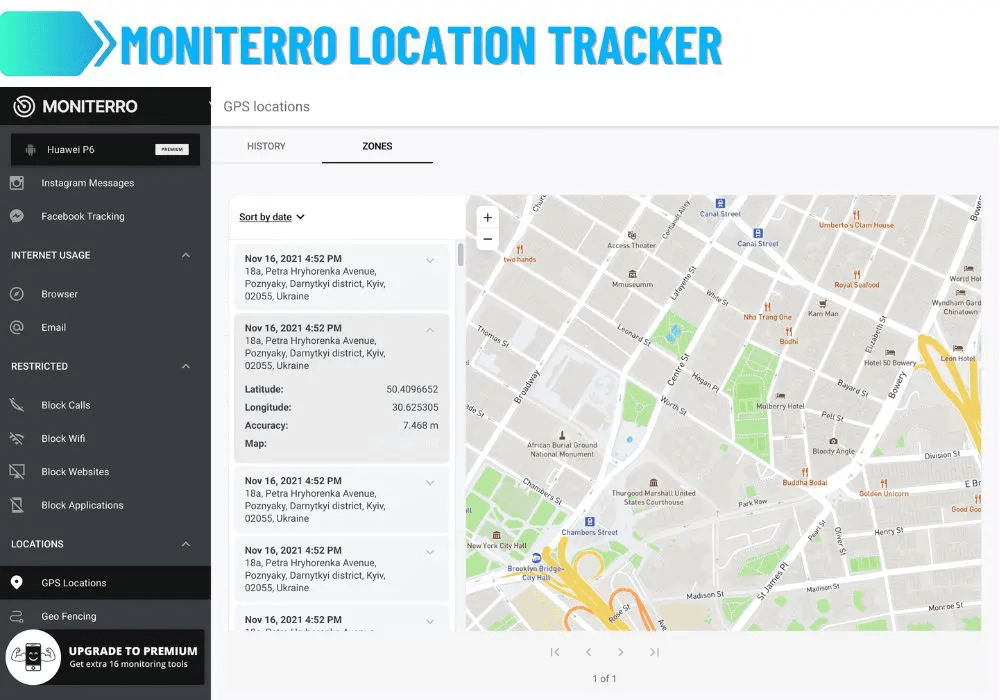 Moniterro Location Tracking