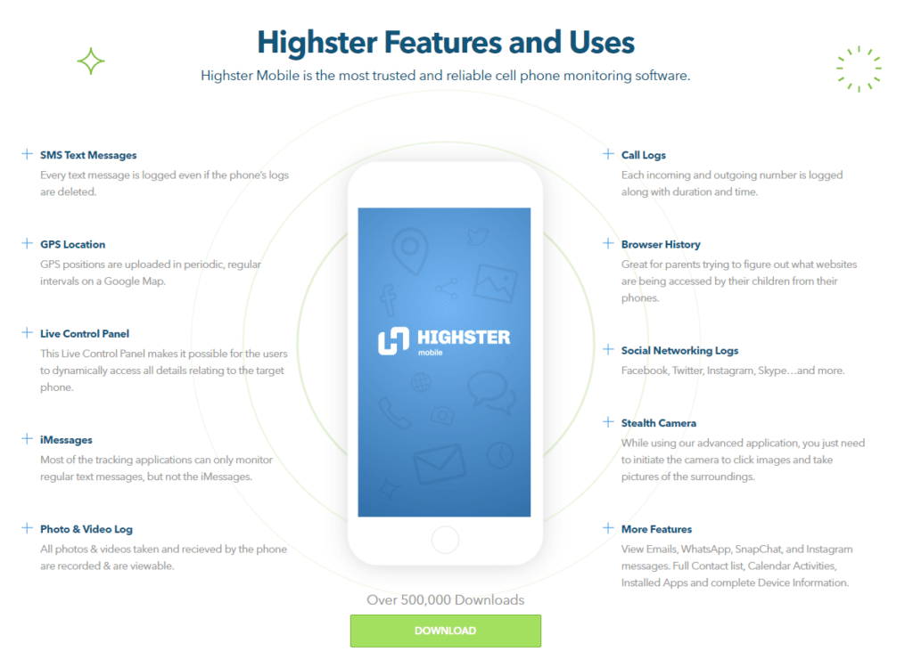 Highster Mobile Key Features 