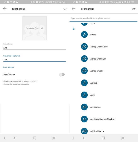 GroupMe Features Review: Create Groups