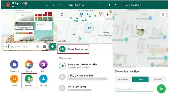 Track a Cell Phone Location for Free via the Location Sharing Feature Whatsapp